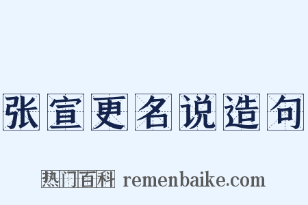 张宣更名说造句是什么意思的图片